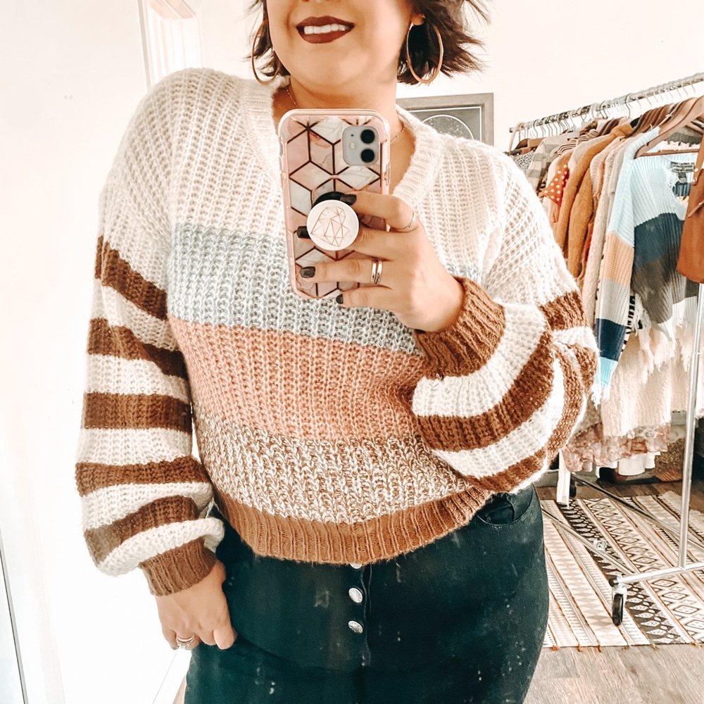 sold out ❌NWT Striped Knit Sweater
